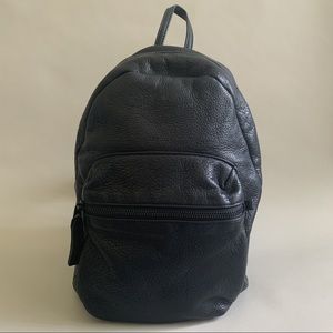 Baggu Black Pebbled Leather Backpack